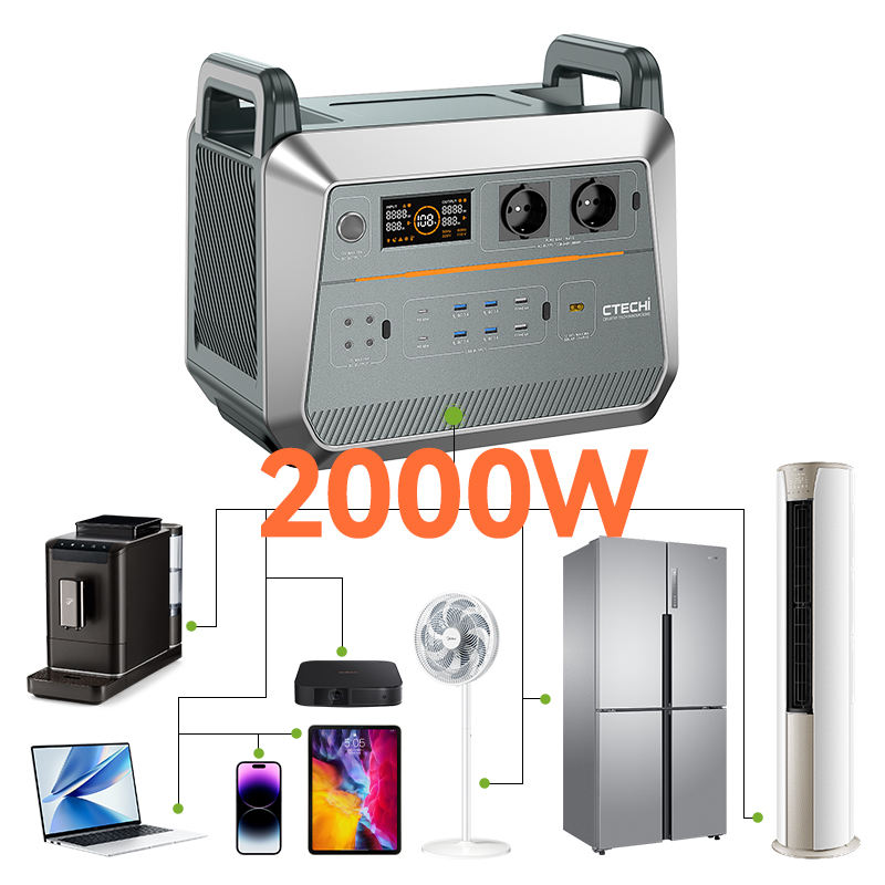 Outdoor Power Station - Pembangkit listrik tenaga surya portabel 2000W