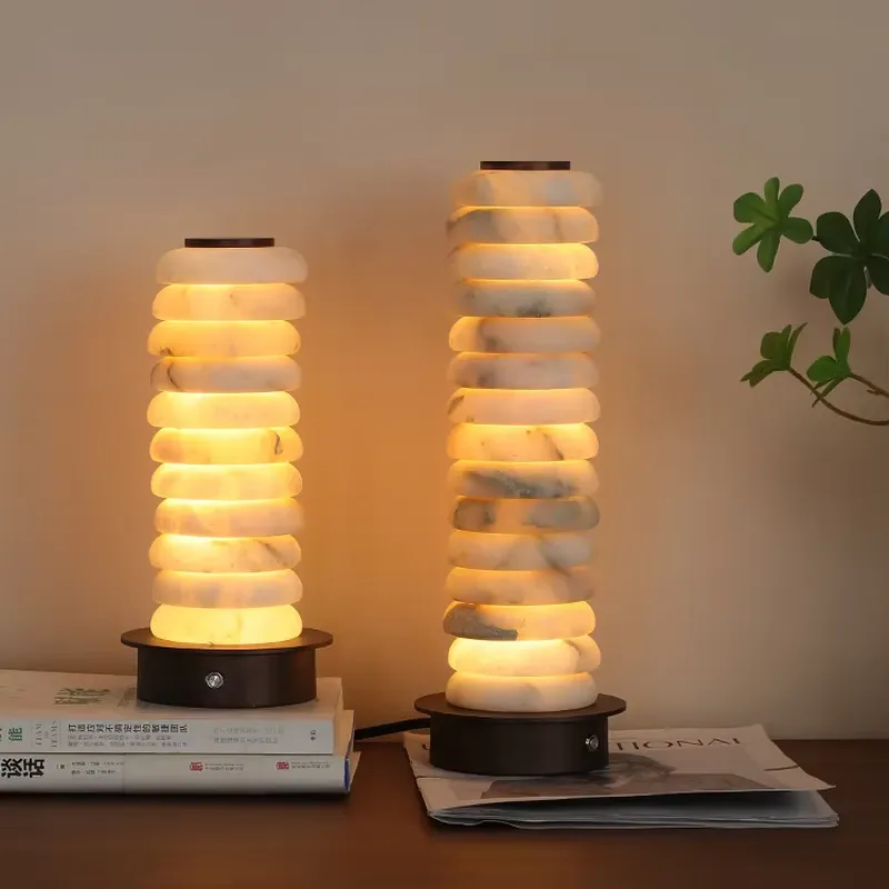 Solar Lamp - Lampu Meja Marmer Spanyol Desain Mewah,
