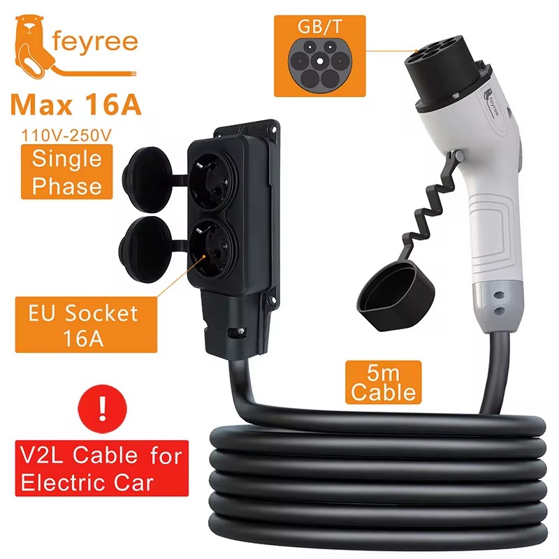Outdoor Power Station - Kabel Pengisi Daya Feyree V2L, Soket
