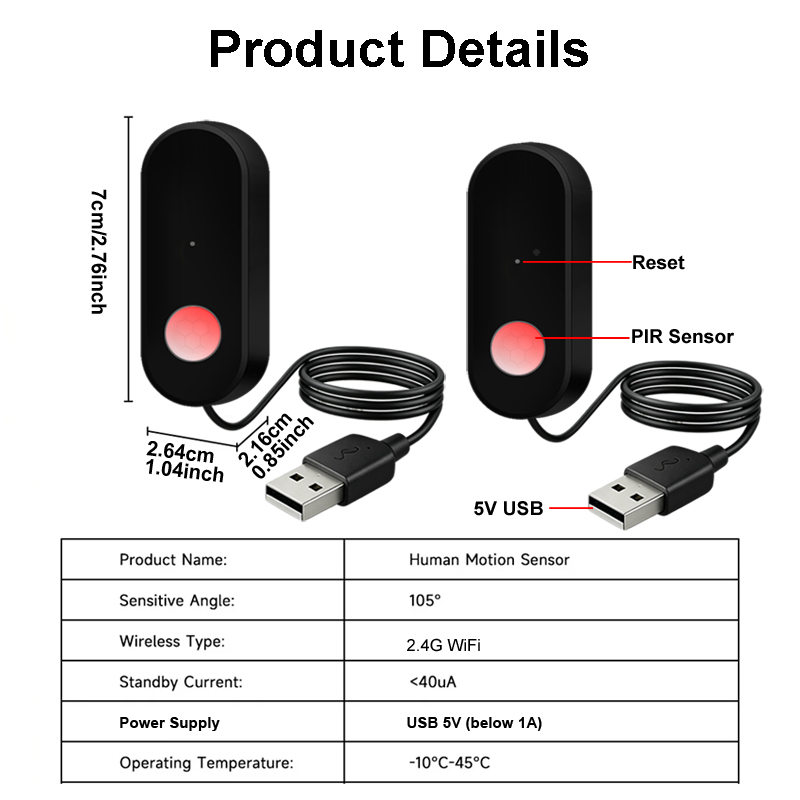 Sensor Gerak PIR WiFi Tuya, De - Energy Monitor Meter ulasan dan harga