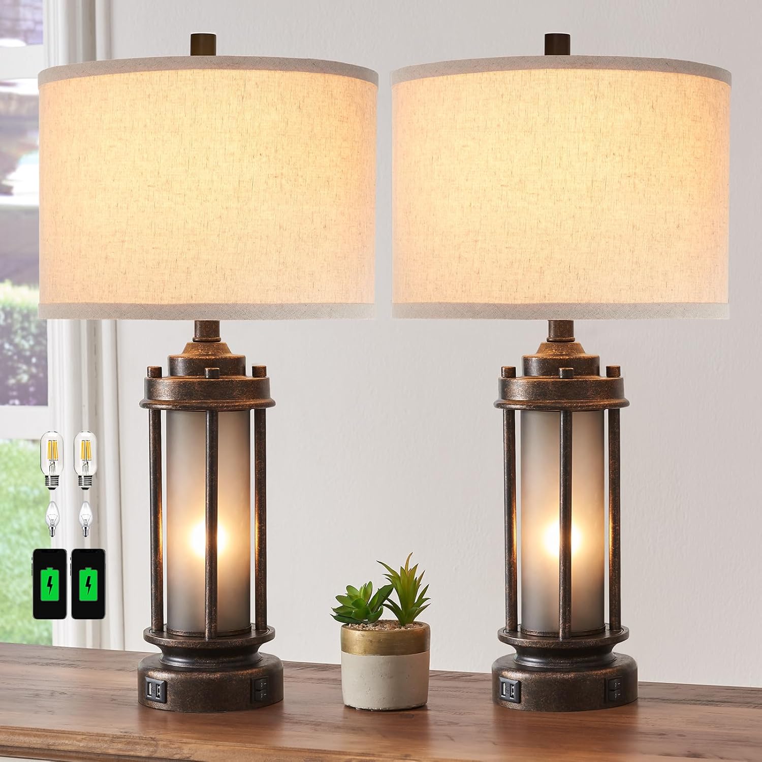Set 2 Lampu Gaya Farmhouse den - Solar Lamp ulasan dan harga
